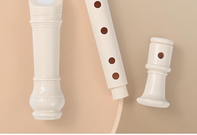 German Fingering, Natural,Soprano Recorders Descant Flute With Cleaning Rod German Style for Chrildren Kids Beginner Graduation or Back to School Gift (Blue six holes)