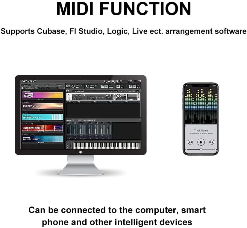 Coolmusic Portable Piano Keyboard Foldable: Portable Keyboard Piano 88 keys Semi-Weighted keyboard Electric Folding Piano Kit for Adult Kids