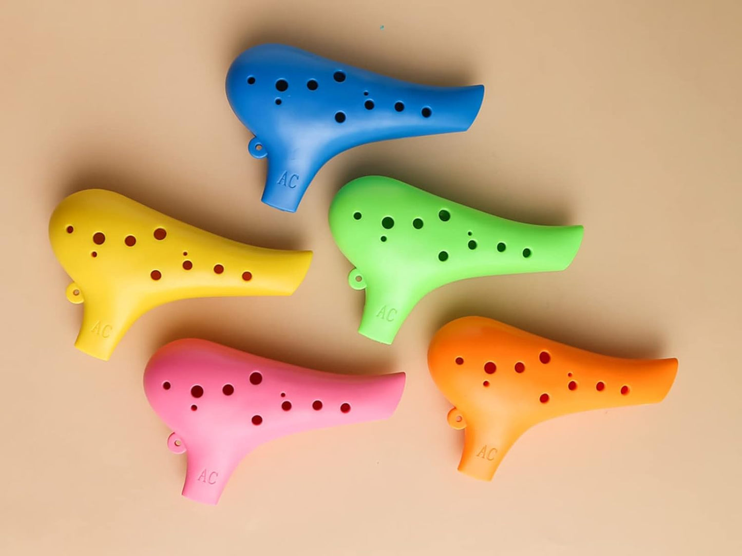 Aestivate Plastic Ocarina Instrument 12 Hole Ocarina Alto C 12-Hole Ocarina Instrument Easy Instrument (Spring Green)