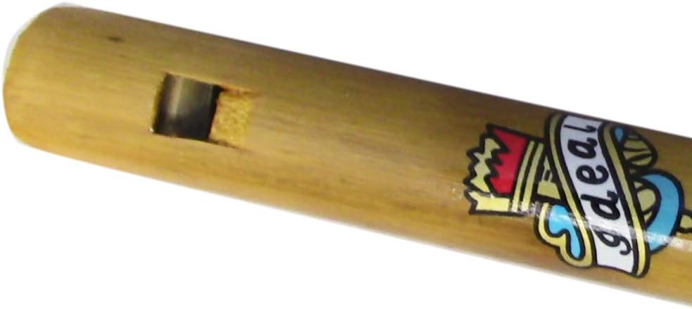 Zaza Percussion- 6 Finger holes - Polished Bamboo Flute state (D# - 15'' Indian Flute)