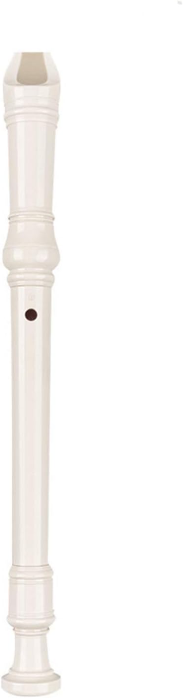 ABS Descant Soprano Recorder Instrument for Kids Adults Beginners,Joint Grease, Fingering Chart And Cleaning Kit,German Style (Ivory White)