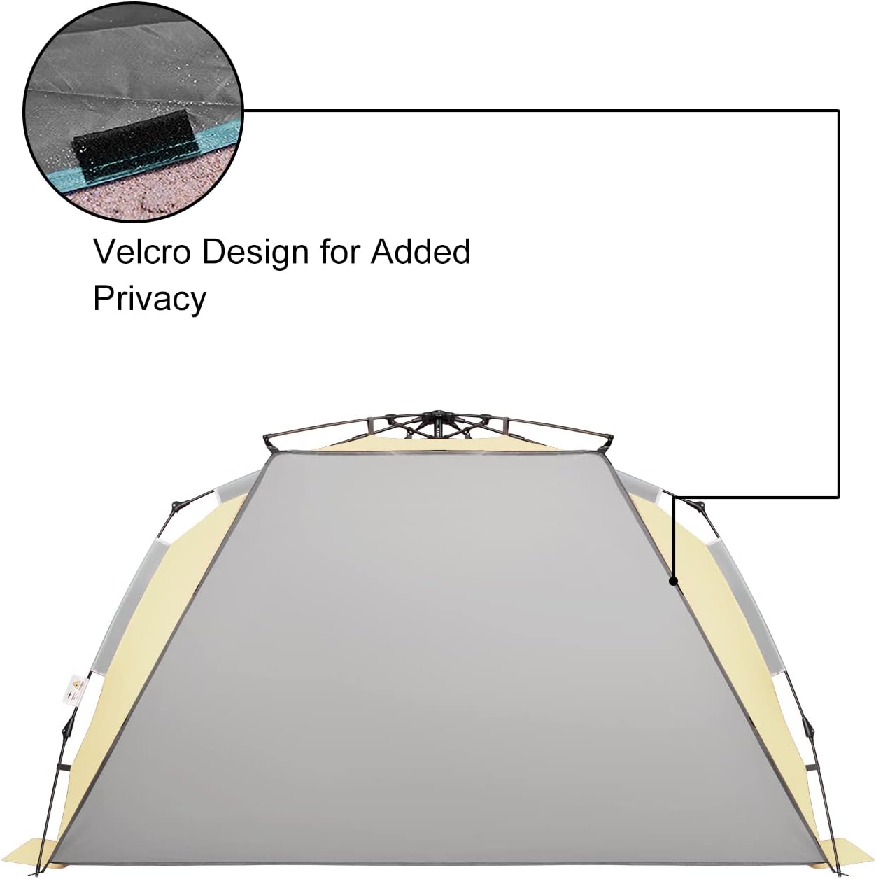 Oileus XX-Large Pop Up Beach Tent Sun Shelter for 5-6 Person Portable Sun Shade Instant Tent for Beach with Carrying Bag, Stakes, 6 Sand Pockets, Anti UV for Fishing Hiking Camping Khaki