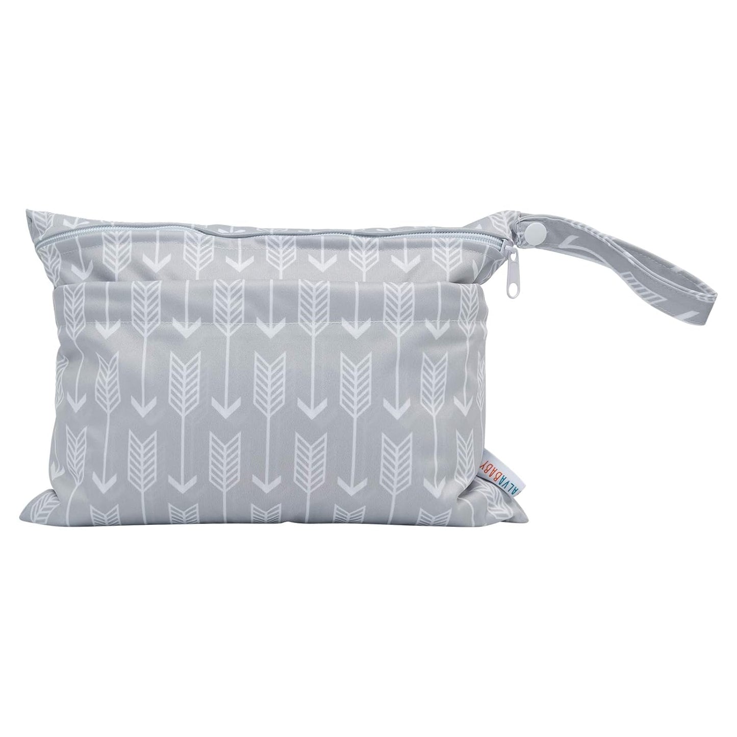 ALVABABY 3pcs Baby Cloth Diaper Wet/Dry Bags|Waterproof Reusable with Two Pockets|Travel, Beach, Pool, Daycare, Soiled Baby Items,Yoga,Gym Bag for Swimsuits or Wet Clothes 3L-YX36