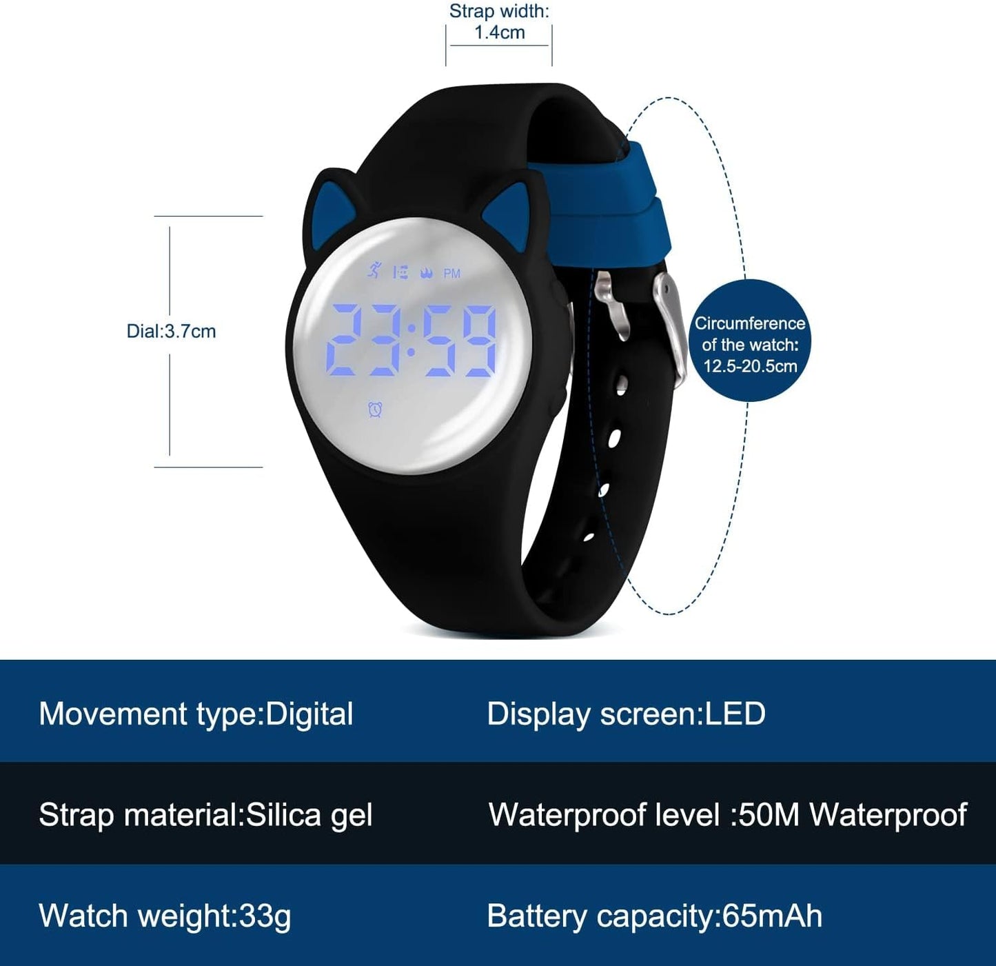 Kids Watches for Girls Boys Digital Sport Watch with Step Counter Pedometer Vibration Alarm Clock, No App Waterproof Fitness Tracker Kids Watch Boys Girls Teens Students Ages 5-16