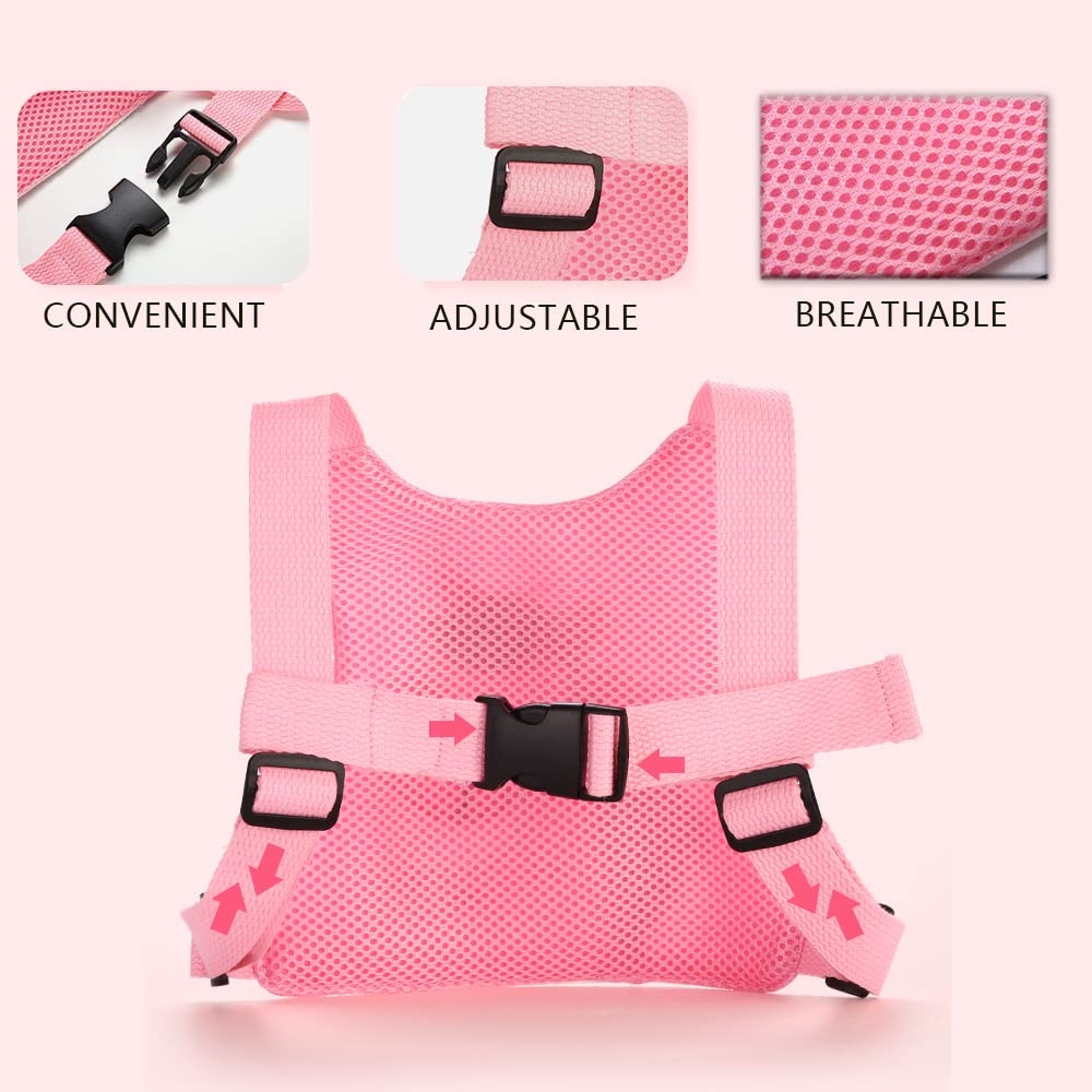 Toddlers Leash + Anti Lost Wrist Link Child Kids Safety Harness Kids Walking Wristband Assistant Strap Belt for Girl Pink Christmas Gift (PINK2)
