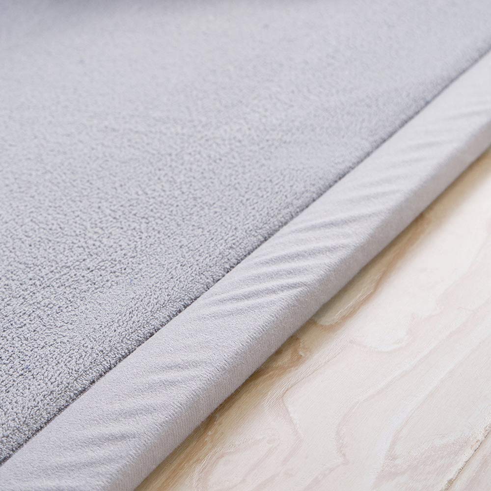 Loartee Nursery Rug - Coral Velvet Crawling Rug & Area Rug (6'8"x9'2", Gray) for Toddler, Children, Play, Yoga Mat, Exercise Pads