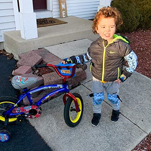 Soft-Style Kids Knee and Elbow Pads with Bike Gloves, Flexible Impact-Resistant Gear for Ages 2-11, Designed for Balance Bikes, Roller-Skating, and Skateboarding