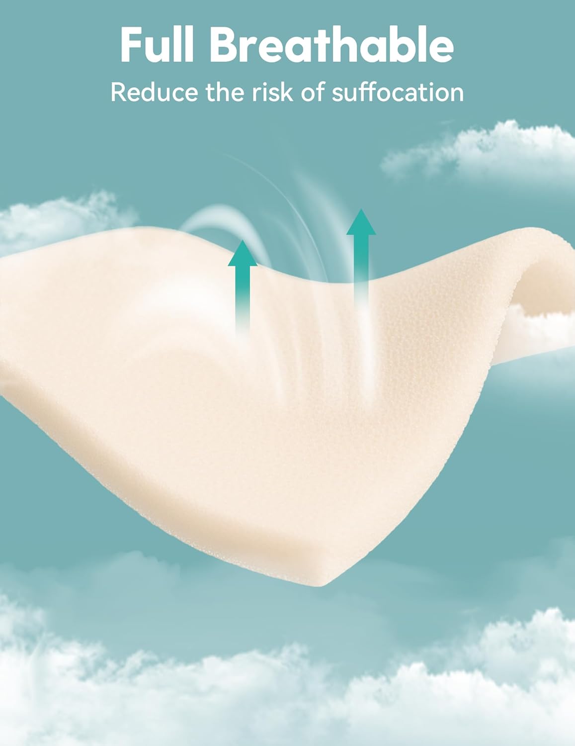 BABELIO Machine Washable Crib Mattress Topper, Soft Breathable Silicone Foam Toddler Mattress Topper Pad with Removable Zipper Cover 52" x 27" x 1"