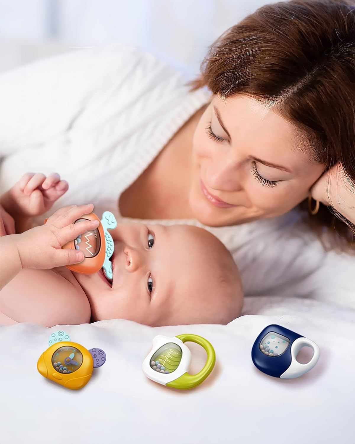 Dearlomum Play Mat and Gym - Piano Tummy Time Activity Mat With 5 Sensory Toys, Music and Lights - Gifts for Newborn 0 to 12 Months (New Pink)