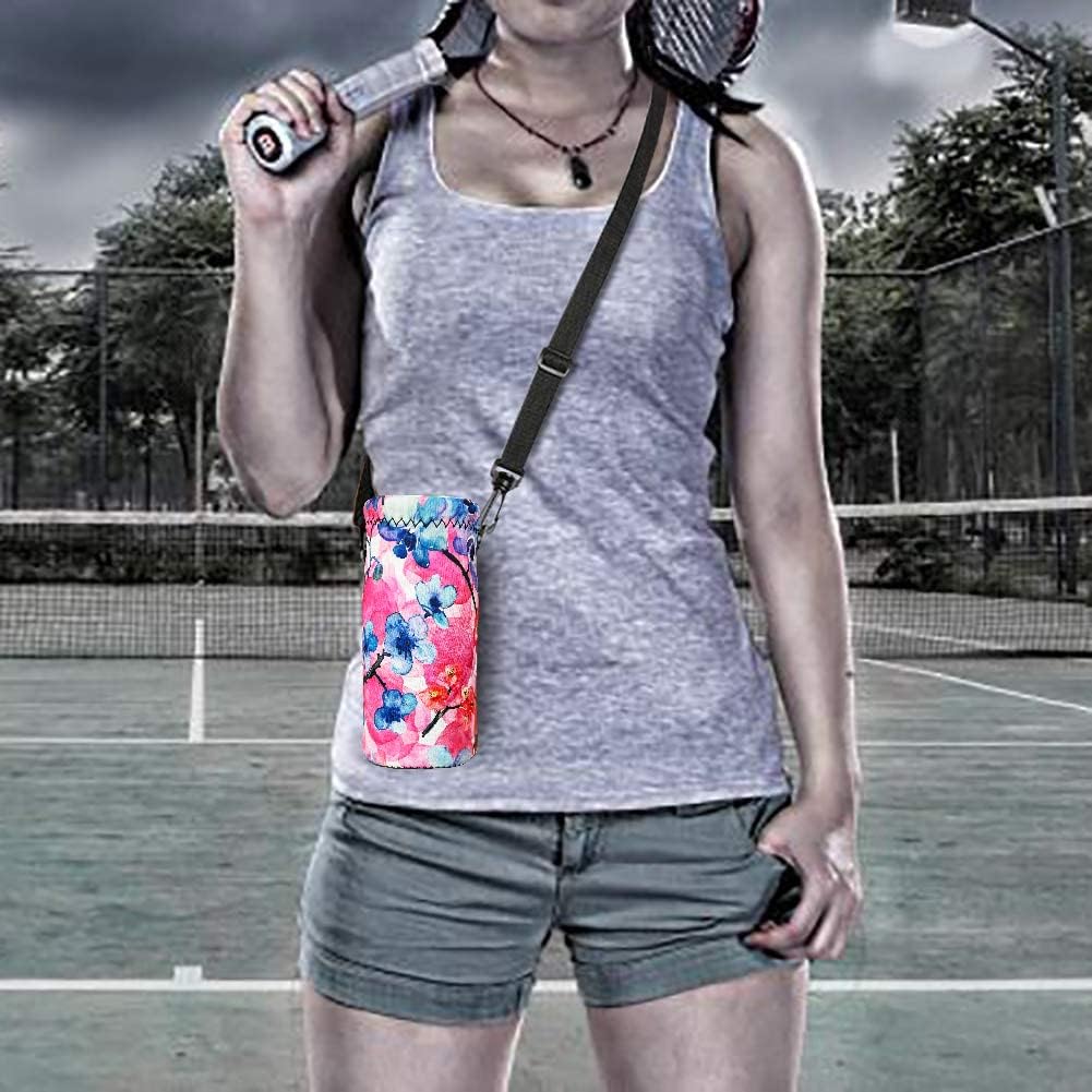 RICHEN Neoprene Water Bottle Carrier Bag with Adjustable Shoulder Strap,Insulated Water Bottle Cover for Stainless Steel/Glass/Plastic Bottles