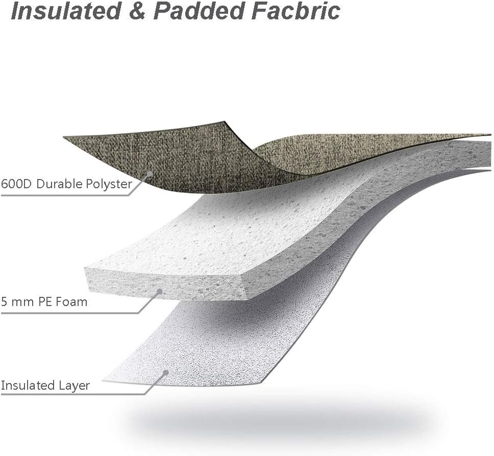 ZORMY 3 Bottle Insulated Wine Tote Cooler Bag, Portable Carrier with Corkscrew Opener and Shoulder Strap for Beach Travel Picnic, Unique Gift for Wine Lovers, Brushed Khaki