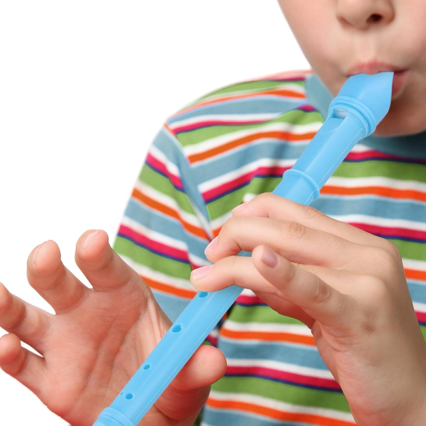 HOZEON 40 PCS 8 Holes Recorder Instruments, Plastic Soprano Recorder Instruments with Cleaning Rod, 4 Color Recorder Musical Instruments for Music Performance, Rehearsal