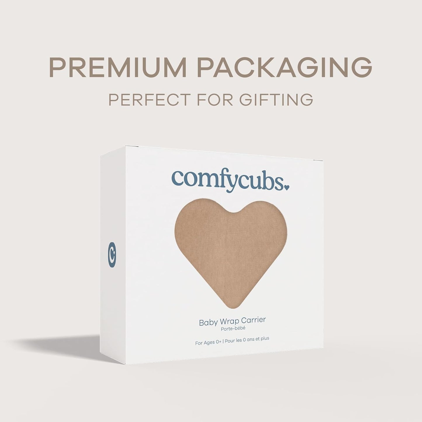 Comfy Cubs Baby Wrap Carrier - Soft & Secure Fit Cotton Blend Baby Carrier Newborn to Toddler - Hands-Free & Lightweight Infant Wrap - Adjustable, One Size Fits All Toddler Sling - Cedar