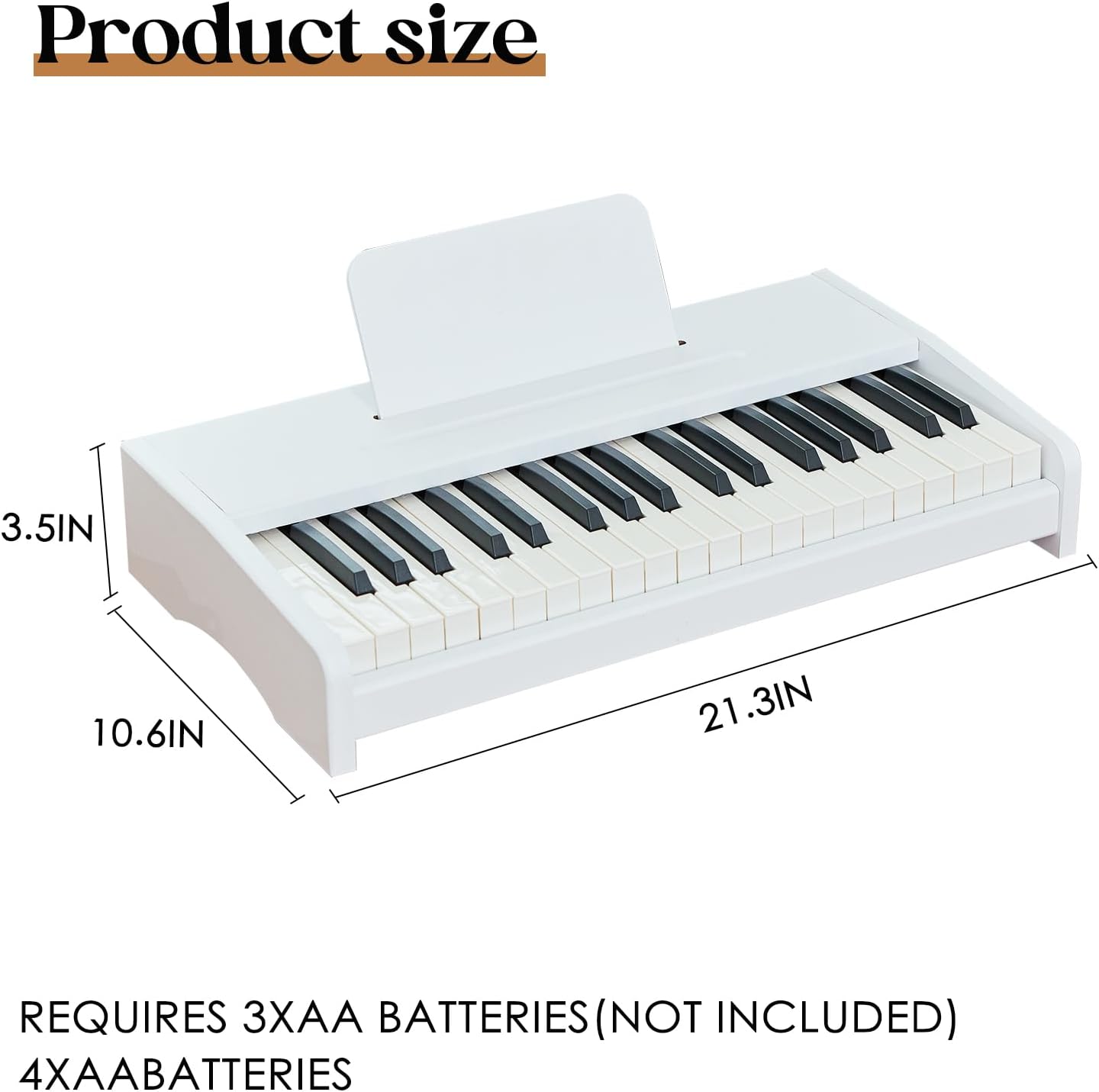 Kids Piano Keyboard, 37 Keys Digital Piano for children, Toddler Music Educational Instrument Toy Wood Piano for 3+ Girls and Boys