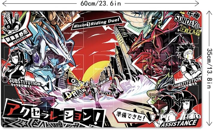 New Mlikemat Playmat TCG CCG OCG Trading Card Game Mat with Zones + Free Bag (ZD039-994-A)