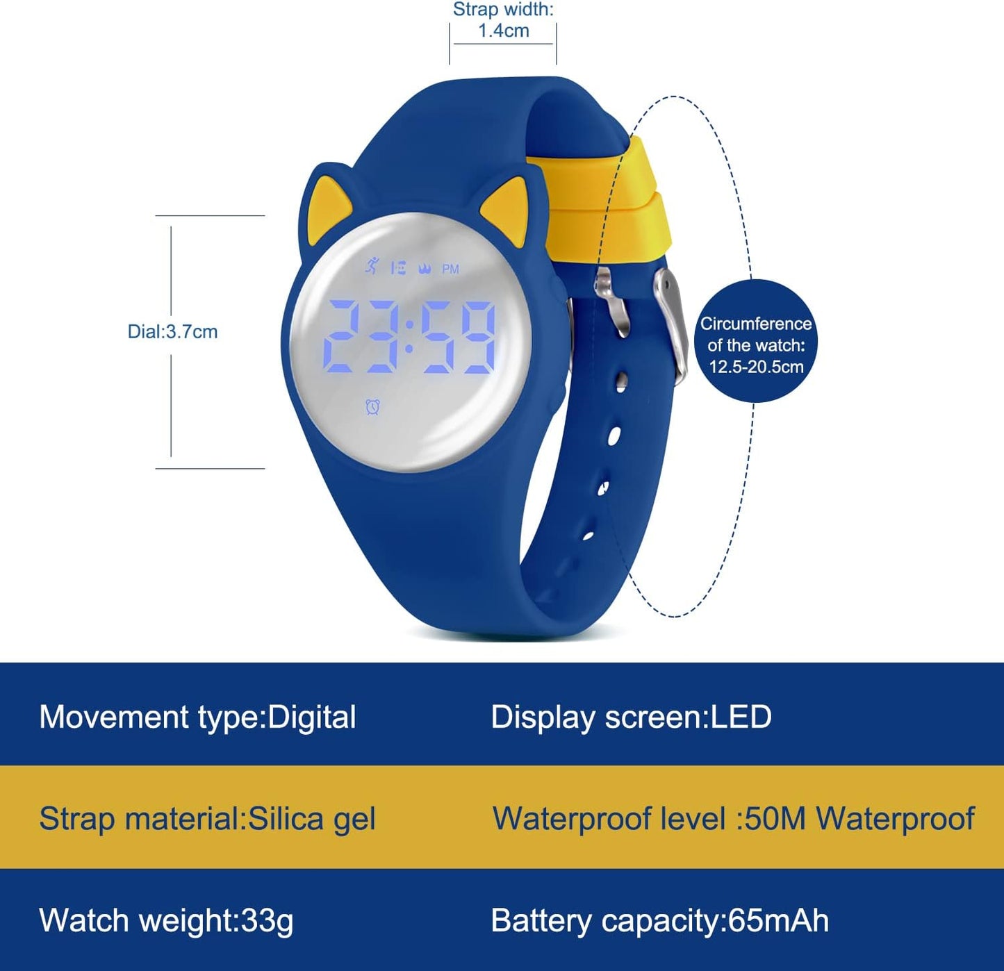 Kids Watches for Girls Boys Digital Sport Watch with Step Counter Pedometer Vibration Alarm Clock, No App Waterproof Fitness Tracker Kids Watch Boys Girls Teens Students Ages 5-16