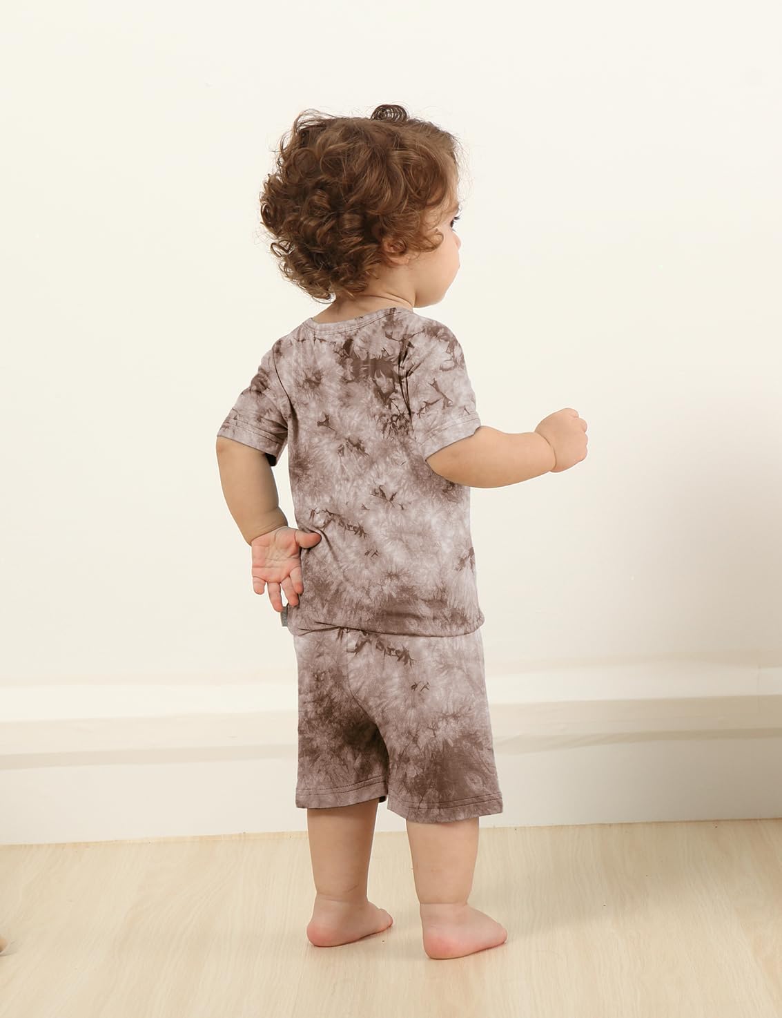 Jimonda Baby/Toddler Soft Sleepwear Short sleeve Kids Cool Pajama Outdoor 2-Piece Shirt&Shorts Casual sets Tie Dye PJ