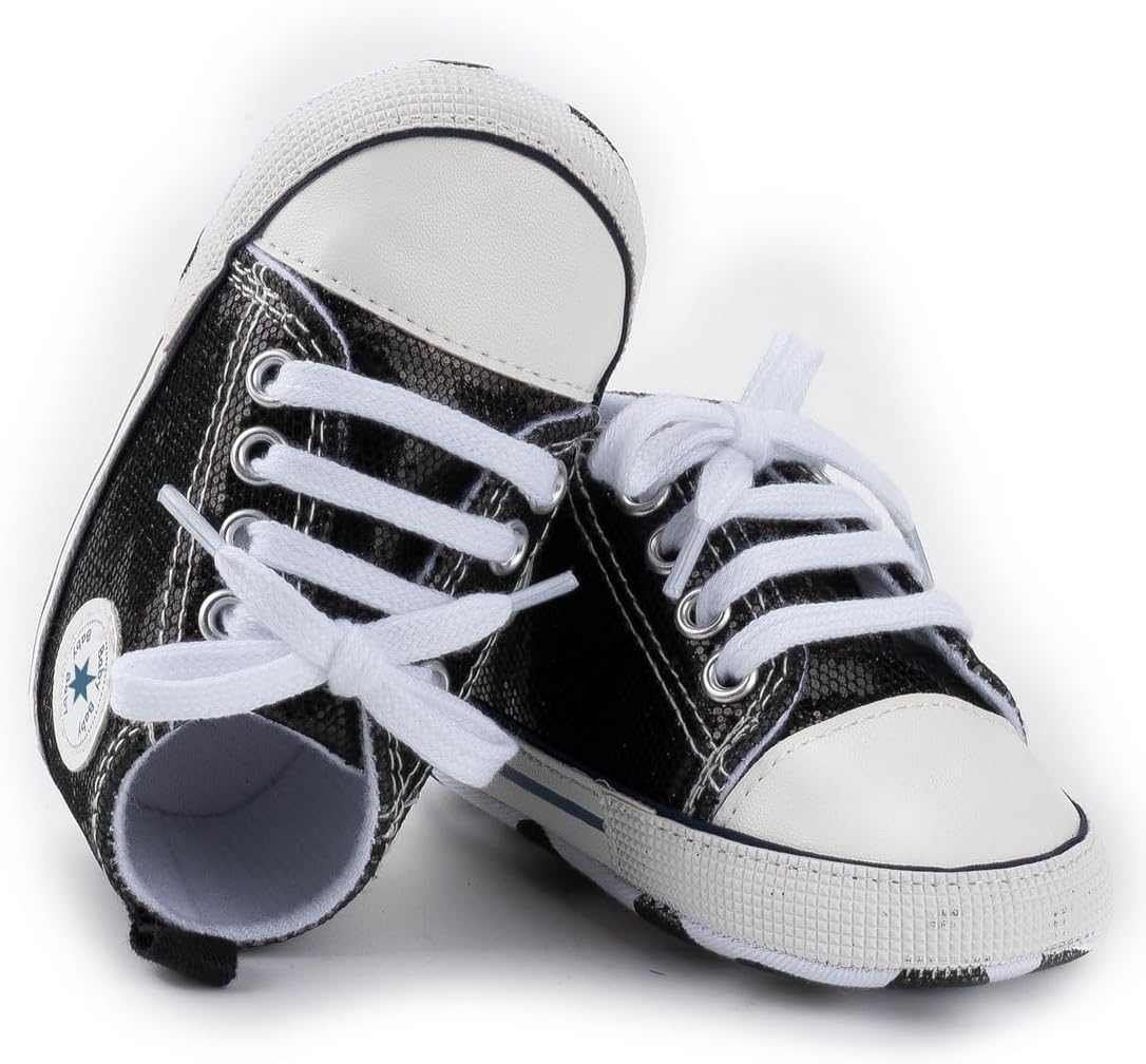 Unisex Baby Girls Boys Canvas High-top Shoes, Newborn Infant Anti-Slip Soft Sole Frist Walking Breathable Sneakers