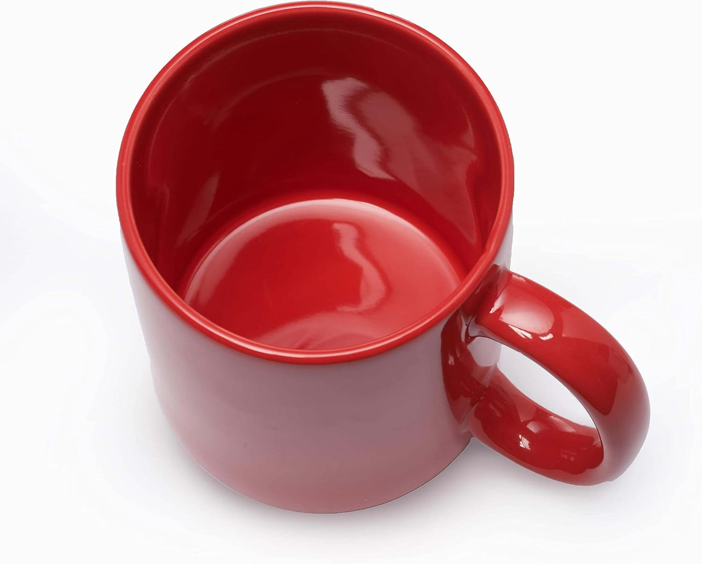 DISCOUNT PROMOS Ceramic Coffee Mugs 11 oz. Set of 10, Bulk Pack - Coffee cup set, Iced coffee cup, Gaming mug - Red