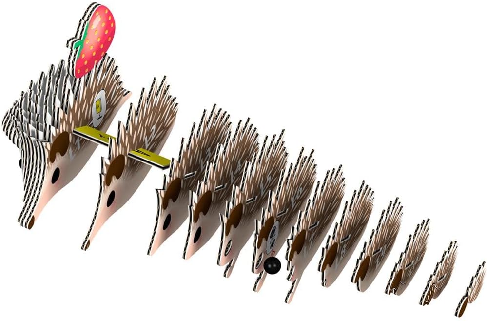 Eugy Hedgehog 3D Puzzle, 24 Piece Eco-Friendly Educational Toy Puzzles for Boys, Girls & Kids Ages 6+