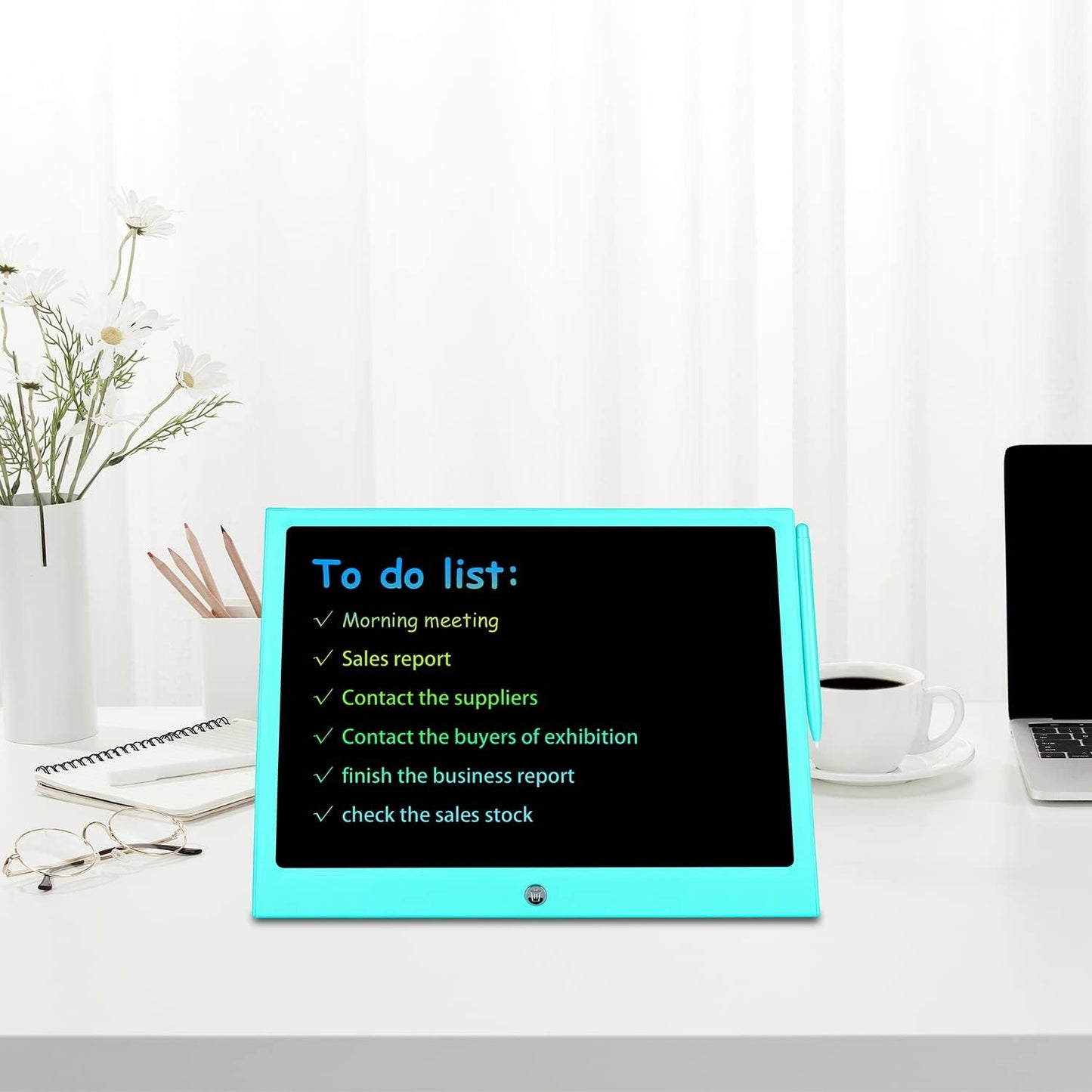 Toys for 3 4 5 6 7 8 Years Old Boys Girls, LCD Writing Tablet 15 Inch Doodle Board, Electronic Drawing Pads Drawing Tablet, Educational Birthday Gift for 3-6 Years Old Kids Toddler (Blue)