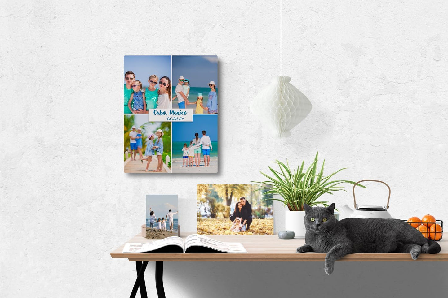 MUNDAZE Custom Collage Metal Poster, Personalized Photo Prints with Text, Glossy Aluminum, Customize with Your Own Pictures, Great Gift for Family, Friends, Ships From USA 18.75" X 15"