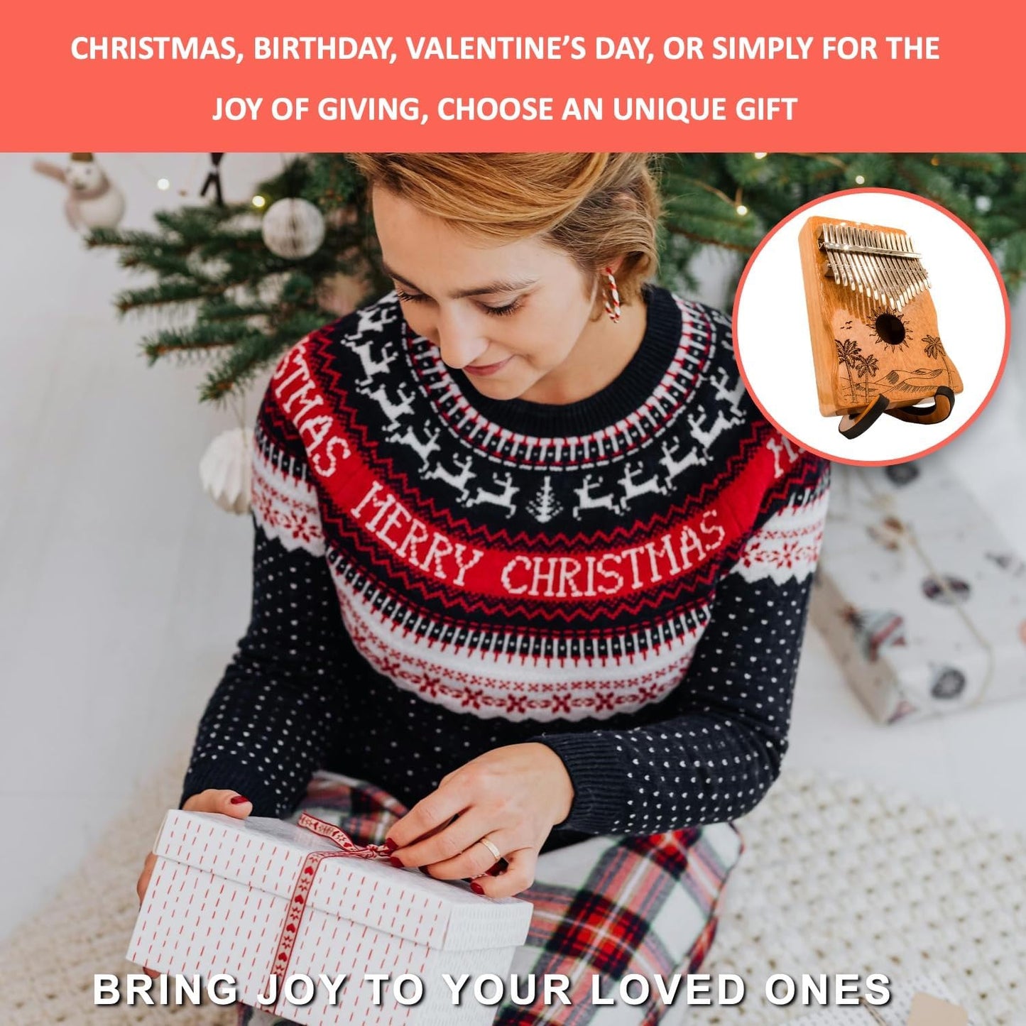 Orora Kalimba 17 Keys Thumb Piano - Songbook included with 25 Songs - Varnished Wood Musical Instrument - Finger Piano with Protection Case, Stand, Accessories - Unique Gift