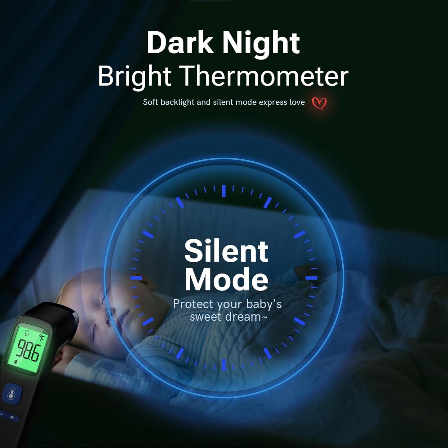 Forehead and Ear Thermometer for Adults and Kids, Fast Accurate Thermometer with Fever Alarm, 1S Reading & Silent Mode, Easy to Use for Baby, Kids & Elderly (Black)