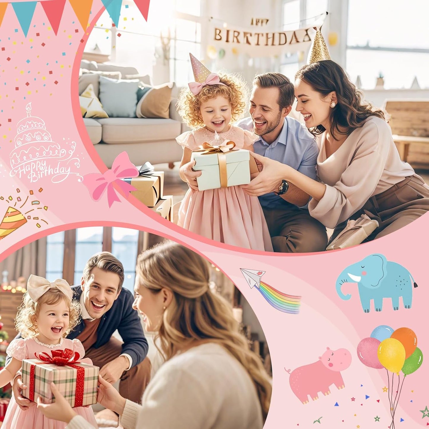 Toddler Busy Board Montessori Toys for 1 2 3 4 Year Old Girl Birthday Gift,Educational Learning Sensory Busy Book for 1-3, Airplane Car Travel Activities Toy for Two Year Old Girl(Pink)