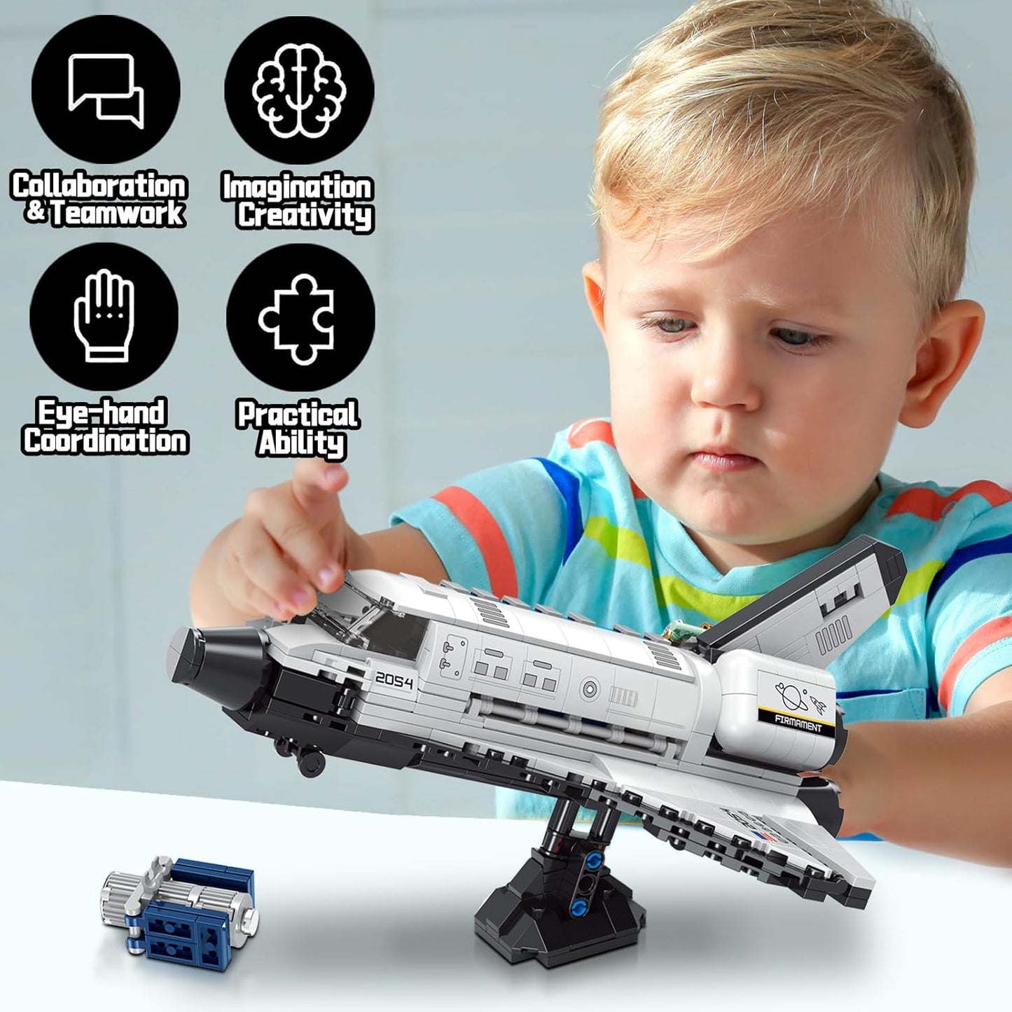 Space Shuttle Building Block Sets,Spaceship Building Toy Model for Adults & Boys,Design Collection for Home or Office Decor(536PCS)