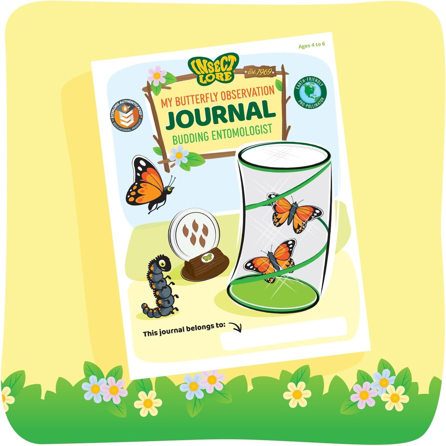 Insect Lore Raise and Release Butterfly Garden Kit – Caterpillar Habitat with redeemable Voucher – STEM-accredited Live Butterfly Growing Kit for Kids, Classrooms, and Homeschool Learning