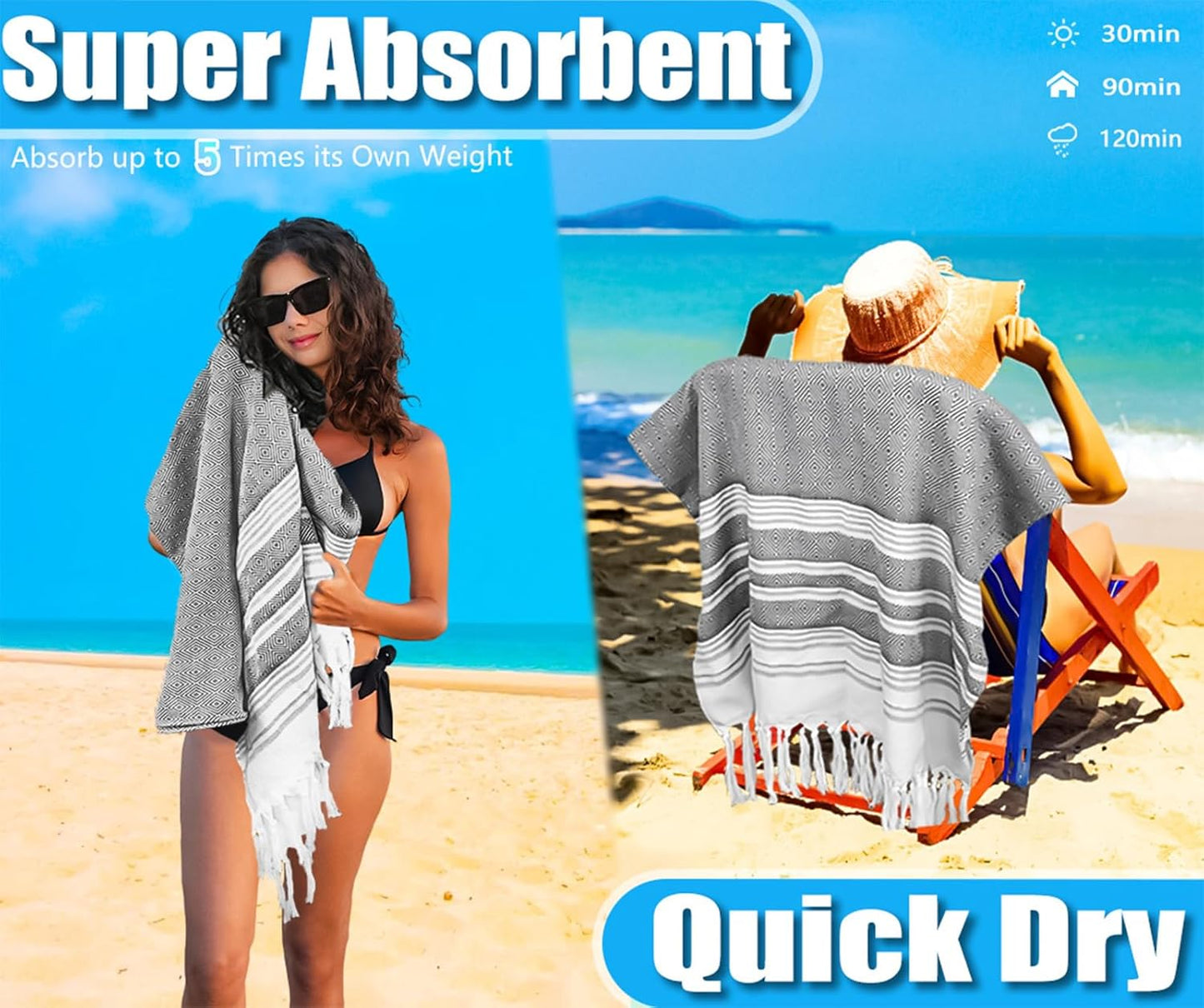 Oversized Turkish Beach Towel Blanket Cotton Giant XL Sandproof Towels Huge Linen XXL Extra Large Big Throw Quilt Blankets for Adults Cloud Travel Camping Glamping Accessories Essentials