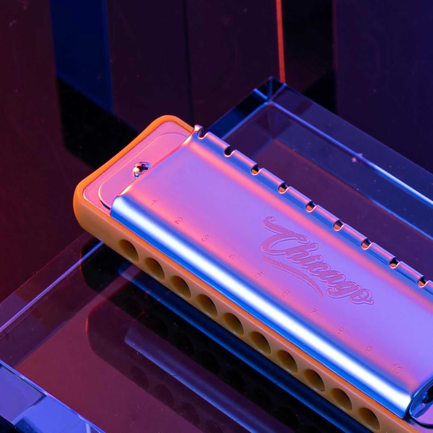 Harmonica JDR Blues key of C 10 Holes 20 Tones Harps Armonica for Adults Kids Professional Beginners Mini Mouth Organ with Case Chicago