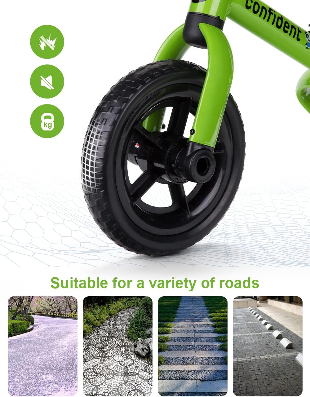 Ancaixin 3 in 1 Toddler Tricycles for 2-5 Years Old Boys and Girls with Adjustable Seat Detachable Pedal and Bell, Foldable Baby Balance Bike Riding Toys for Kids, Child Birthday Gift Green