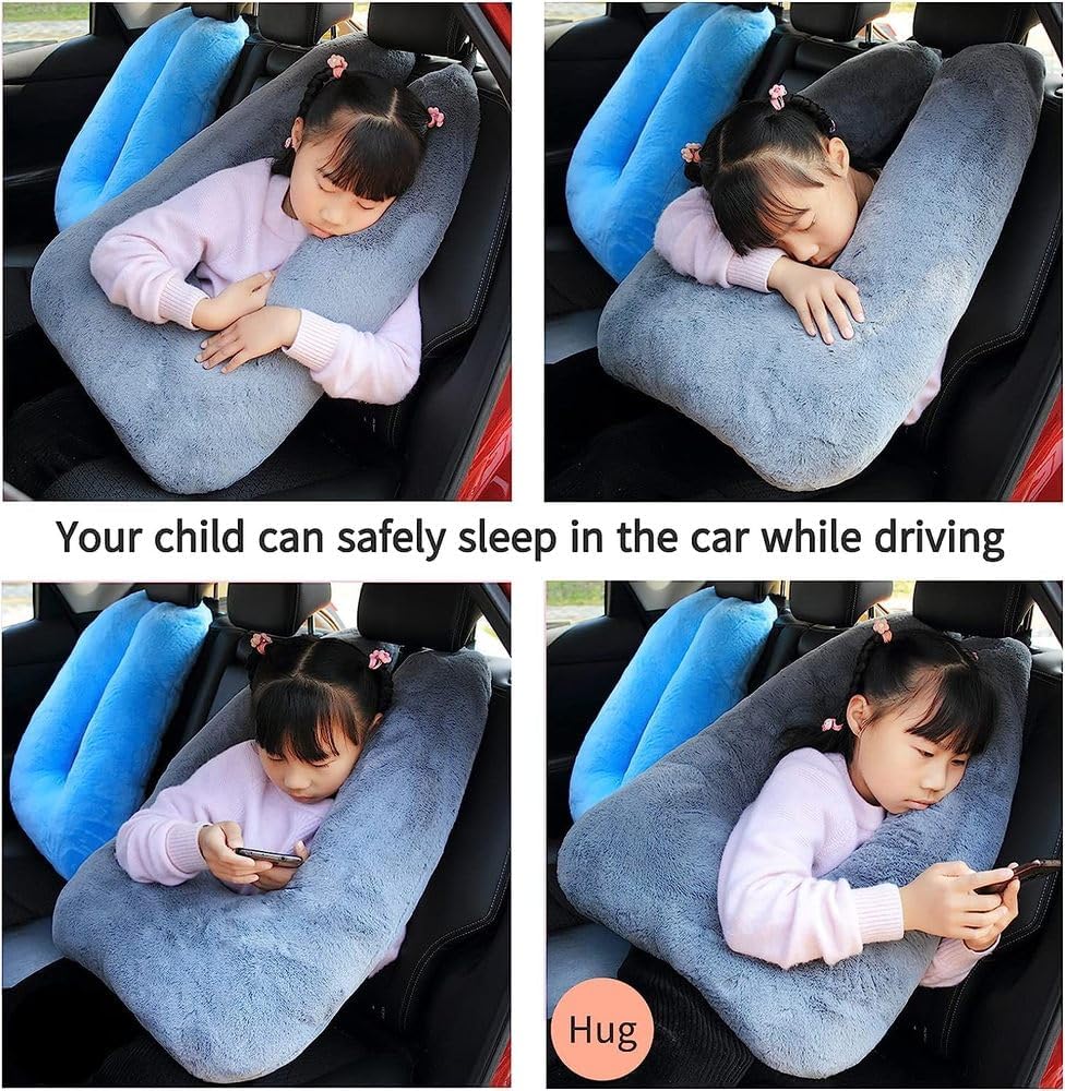 Travel Pillow Cushion for The Back Seat of Car Car Pillow for Kids A Sleeping Artifact Suitable for Long-Distance Travel of Adults and Children Travel Pillow for Kids Pink