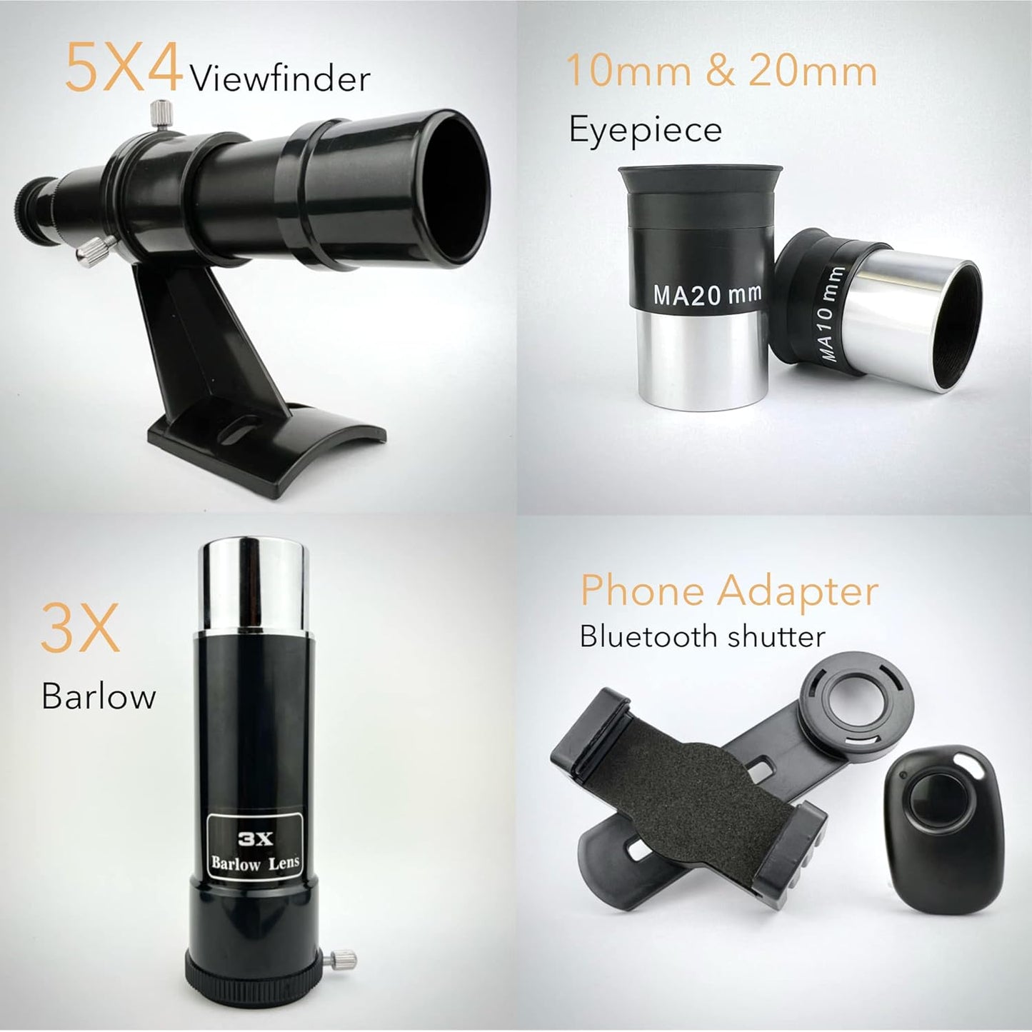 SpectrumOI Telescope for Kids & Adults - Astronomy Gift, 60mm Aperture Refractor with Carry Bag & Phone Holder