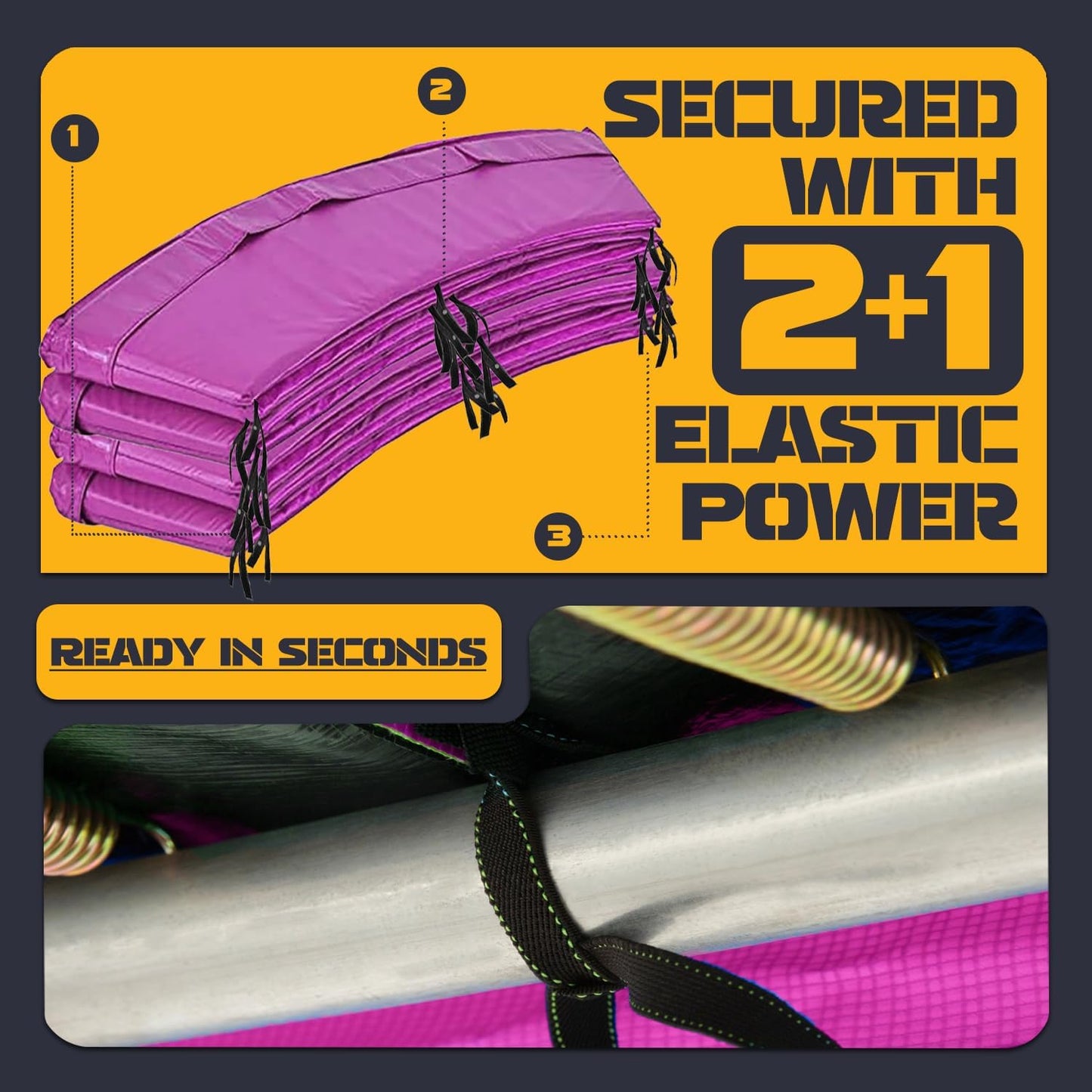 Trampoline Pad Replacement Trampoline Mat Replacement Padding Safety Pad Spring Cover Round Spring Cover with No Holes 10 Ft 12 ft 13 ft 14 ft 15 ft Black Blue Pink Green