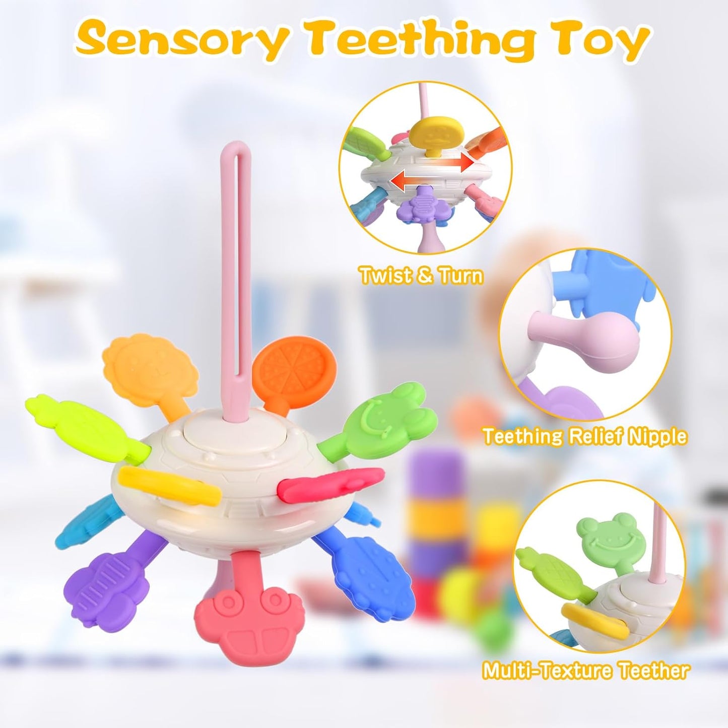 Montessori Toys for Babies 6-12 Months, 8 in 1 Soft Sensory Toddler Bath Toys for Babies, Montessori for 1 Year Old