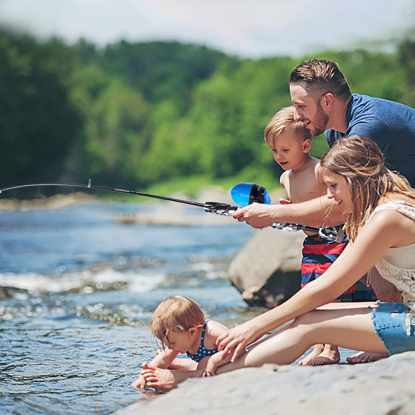 ODDSPRO Kids Fishing Pole Pink, Portable Telescopic Fishing Rod and Reel Combo Kit - with Spincast Fishing Reel Tackle Box for Girls, Youth