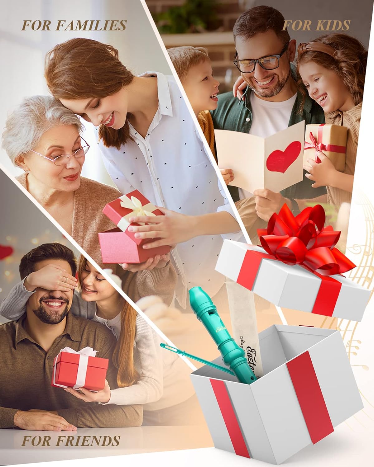 Eastar Soprano Recorder Instrument for Kids Beginner, German Fingering C Key 3 Piece with Cleaning Kit, Thumb Rest, Cotton Bag, Fingering Chart, ERS-21GSB, Sky Blue, School-Approved