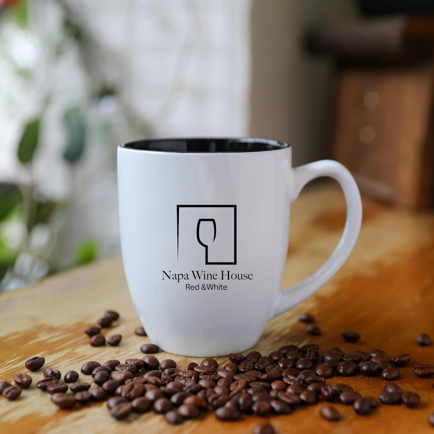 Personalized Coffee Mug Engraved with your Custom Logo - Customized Coffee Mugs, Hot Chocolate Mug, Birthday Gift, Retirement Gift (Engraved Custom Logo, Glossy White)