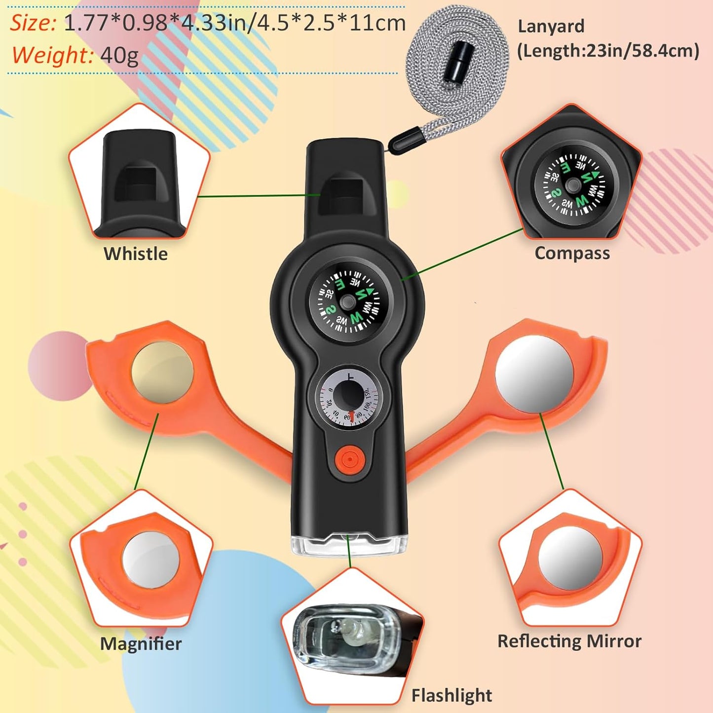 Kids Walkie Talkies Toys Boys Gifts 5 6 7 8 9 Year Old Outdoor Toys for Kids 2 Way Radio with Camping Gear Army Soldier Pretend Play Birthday Present Boy (Yellow Blue)