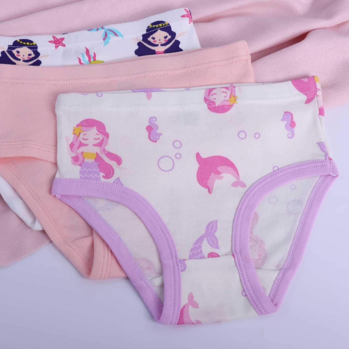 Finihen Girls Cotton Underwear Toddler Girls Panties Kids Briefs Multipacks.