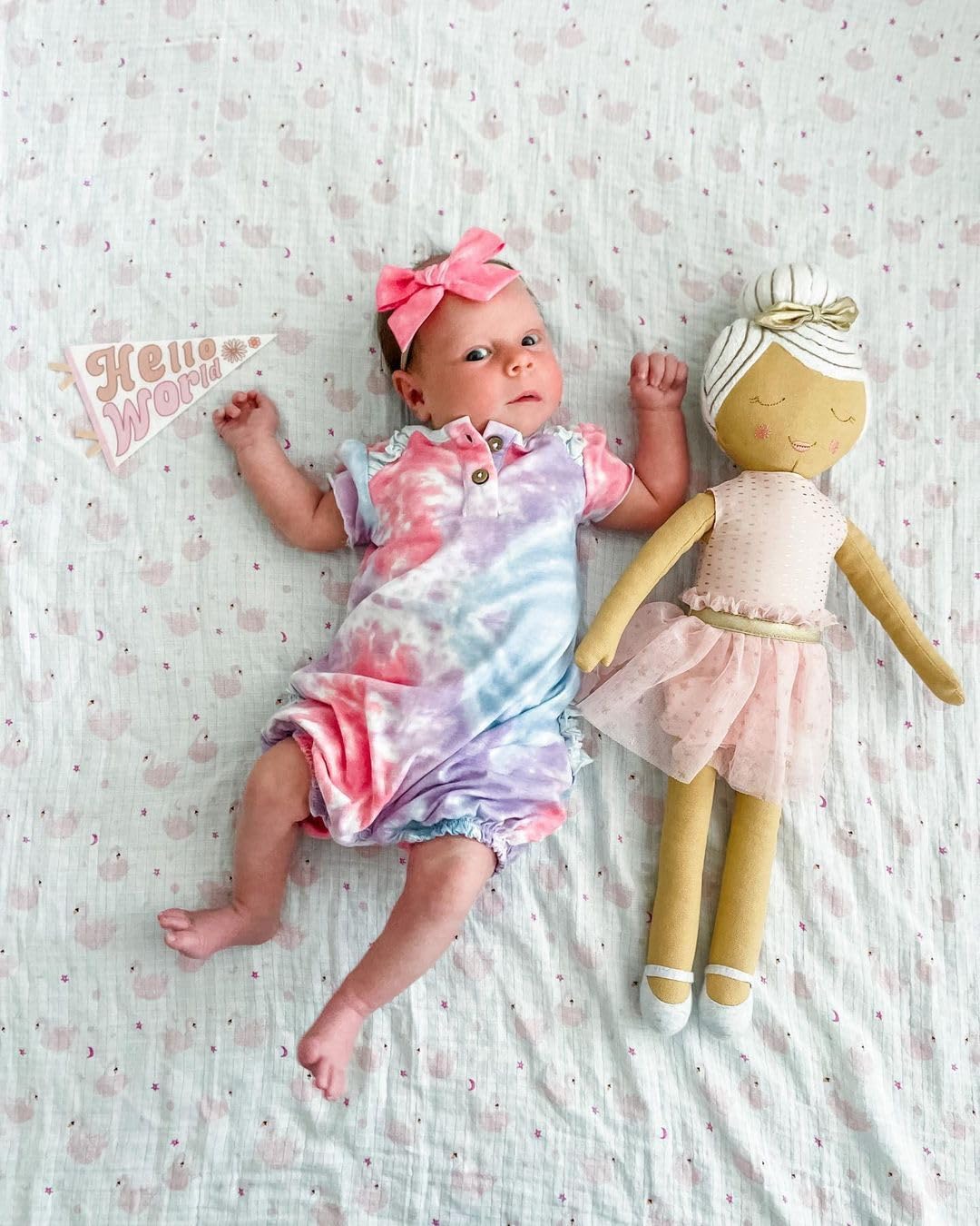 Lucy Darling Petit Milestone Pennants – Baby Monthly Milestone Pennant Flags – Newborn Photo Props & Felt Nursery Decor – Keepsake Banner Set for Baby Photos – Flower Child