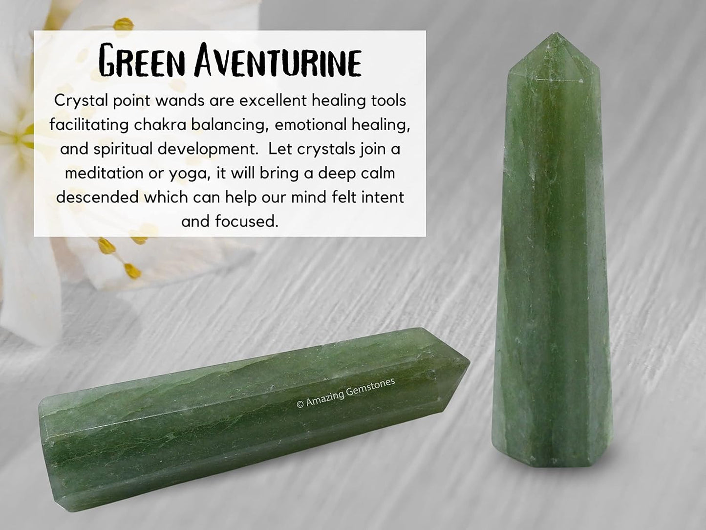 Amazing Gemstone Light Green Aventurine Crystal Towers ~ Natural Healing Crystal Point Obelisk for Reiki Healing and Crystal Grid (2" to 3" INCH)
