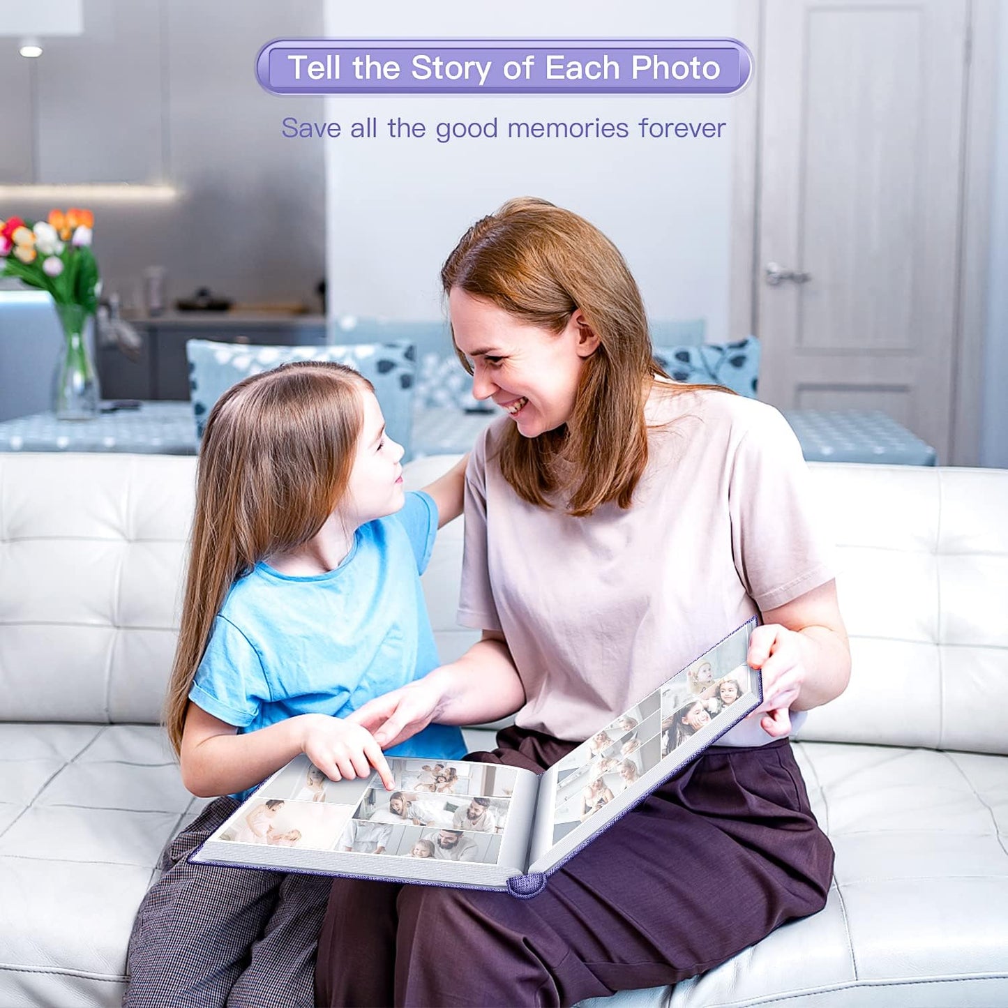 popotop Photo Album 4x6-600 Photos Photo Books with 600 Horizontal and Vertical Pockets,Linen Cover Albums for Family Wedding Anniversary Baby Vacation Pictures