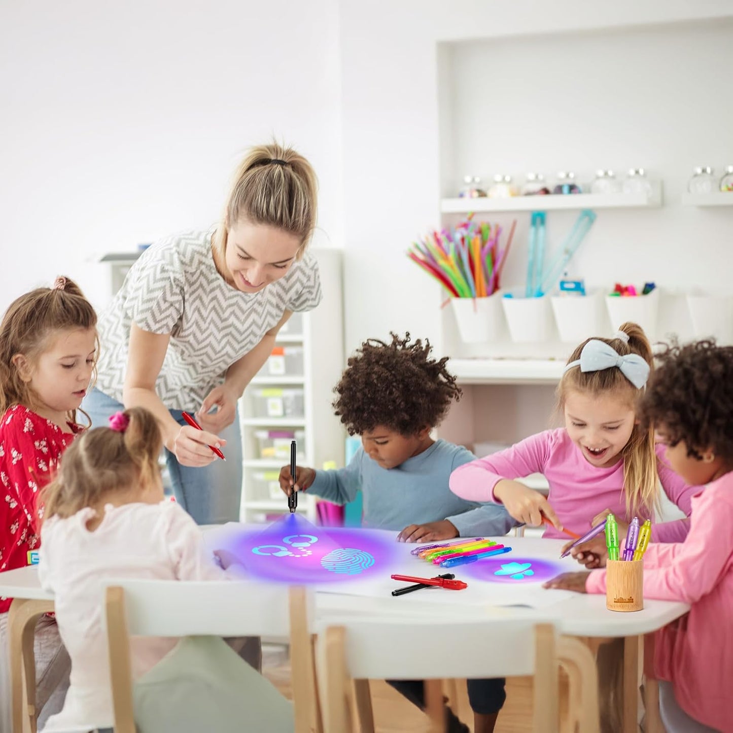 Invisible Ink Pen 24Pcs, Spy Pens with UV Light, Magic Marker, Classroom Prize, Birthday party favors for kids 8-12, Kids Christmas Gift Stocking Stuffers