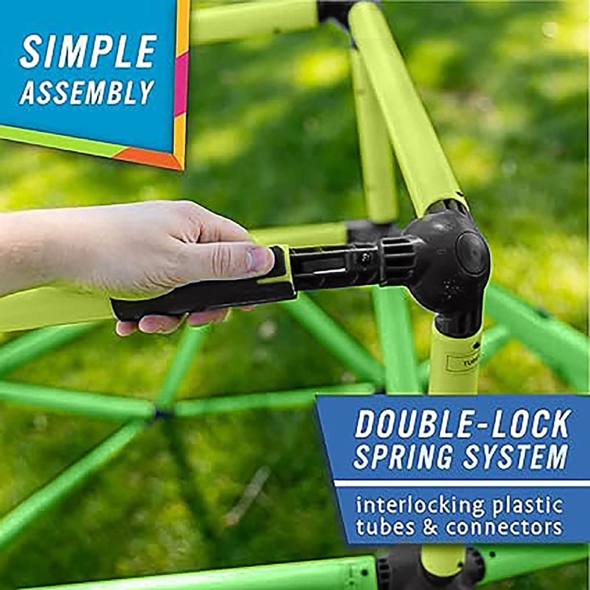 Eezy Peezy Monkey Bars Climbing Tower - Active Outdoor Fun for Kids Ages 3 to 8 Years Old, Green