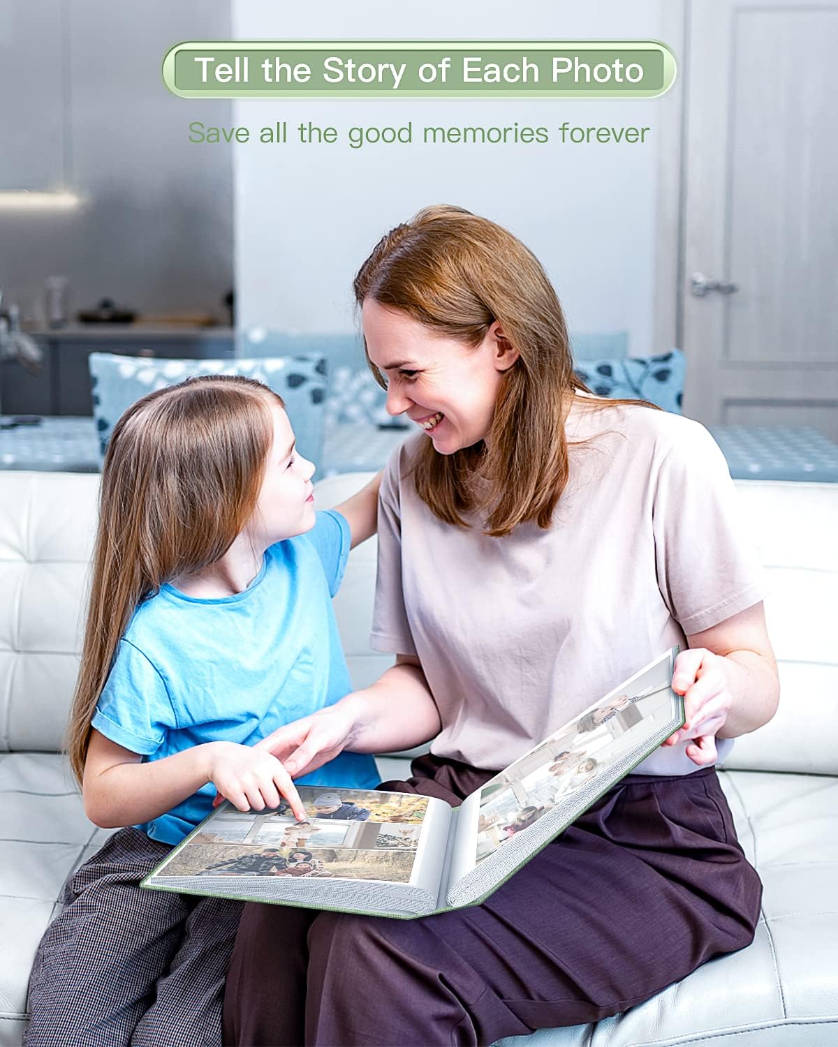 popotop Photo Album 4x6-200 Photos Photo Books with 200 Horizontal Pockets,Linen Cover Albums for Family Wedding Anniversary Baby Vacation Pictures