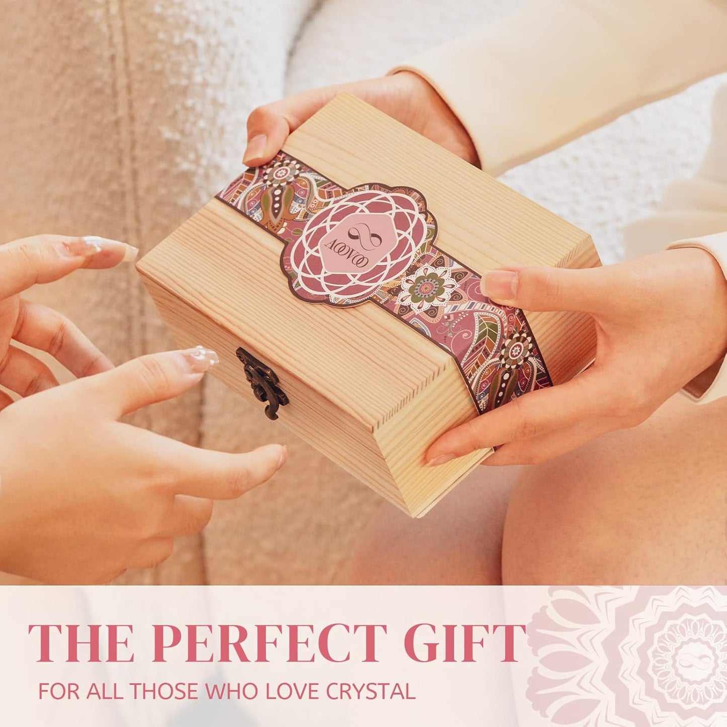 AOOVOO 31Pcs Real Crystals and Healing Stones with Crystal Necklace, Crystals for Beginners with Guide, 21 Real Healing Chakra Stones, Rose Quartz